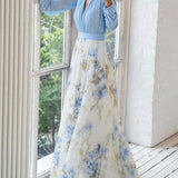 Tilda | Kleid maxi mit Blumenprint mozzafiato und V-Ausschnitt