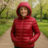 Lieke | Dunkelrote Übergangsjacke