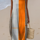 Friederike | Midikleid im Colour-Block-Design