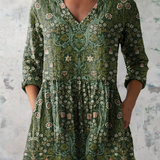 Leonora | Lange Bluse mit V-Ausschnitt