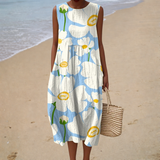 Bequemes ärmelloses Sommerkleid