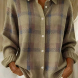 Taylor | Bequeme karierte Strickjacke