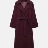 Stanisława - Trenchcoat in Weinfarbe