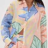 Karin | Kurzes Set mit Print Foglie tropisch