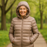 Ingrid | Champagnerfarbene Übergangsjacke