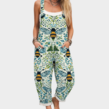 Bequeme, bedruckte Latzhose