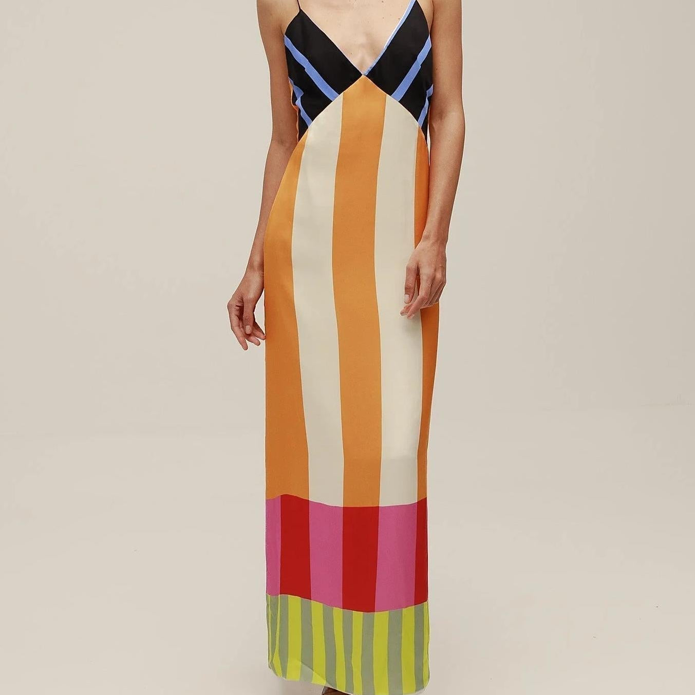 Mareike | Farbenfrohes Kleid mit Streifen