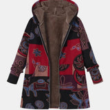 Greetje | Boho-Patchwork-Jacke mit Kapuze und abstraktem Muster