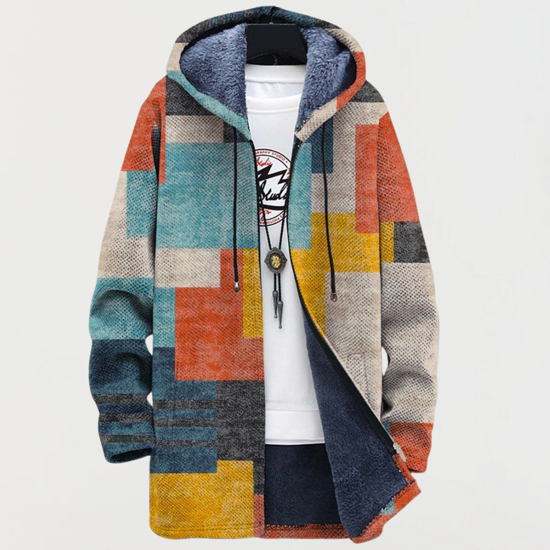 Carlijn | Jacke mit geometrischen Farbflächen