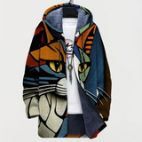Sophie | Jacke mit abstraktem Katzenmotiv
