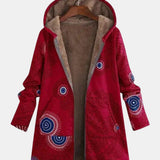 Bregje | Sherpa-Jacke mit Tribal-Muster