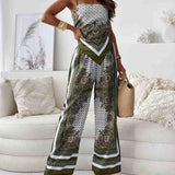 Lilly | Zweiteiliges Set elegant mit top mit Schnürung und Hose urlaubsbereit