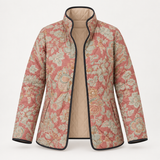 Grace | Lässige Vintage-Steppjacke mit Blumenmuster