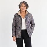Valerie | Vintage-Steppjacke mit Blumenmuster