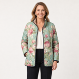 Yasmin | Retro-Steppjacke mit Blumenmuster