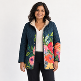 Madison | Steppjacke mit gemaltem Blumenmuster