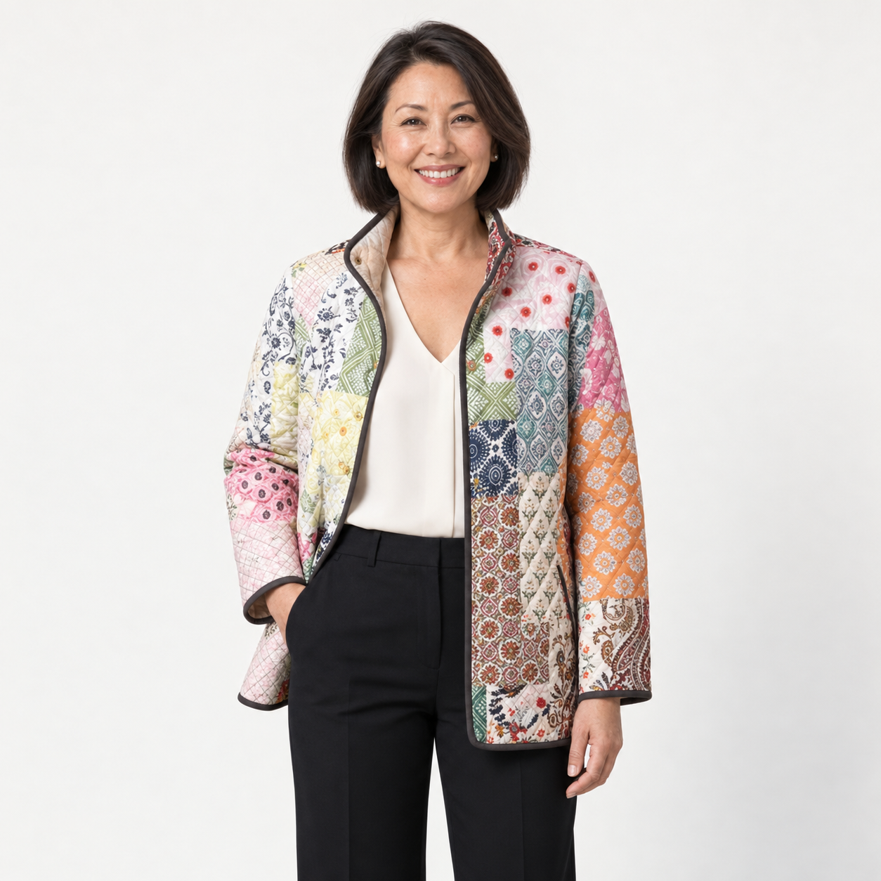 Daphne | Steppjacke mit Blumenmuster