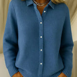 Marieke | Strukturierter Pullover mit Knöpfen