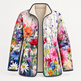 Rachel | Charmante Vintage-Steppjacke mit Blumenmuster