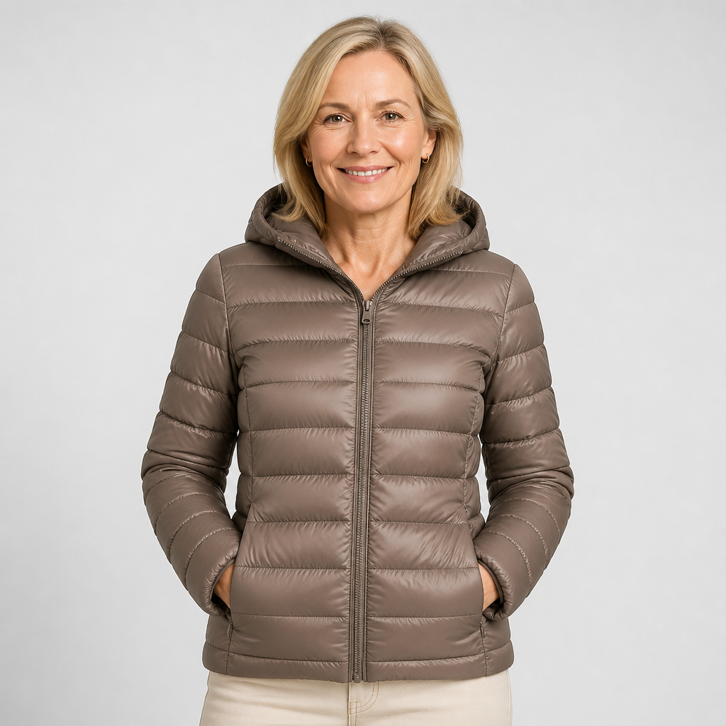 Ingrid | Champagnerfarbene Übergangsjacke