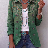 Jemara | Boho-Jacke mit Paisleymuster und Rüschen