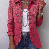 Anouk | Vintage-Jacke mit Paisleymuster und Rüschen