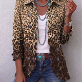 Navara | Jacke mit Leopardenmuster und Rüschen