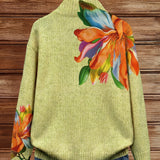 Isabella | Strickjacke mit lebendigem tropischem Lilienmuster