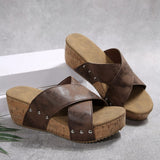 Eva-Marlene | Boho-Keilsandalen