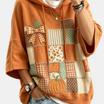 Lässiger Hoodie mit herbstlichem Print – Produktansicht
