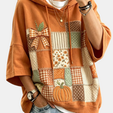 Lässiger Hoodie mit herbstlichem Print – Produktansicht