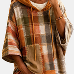 Damen-Hoodie mit kunstvollem Patchwork – Produktansicht