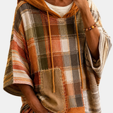 Damen-Hoodie mit kunstvollem Patchwork – Produktansicht