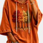 Damen-Hoodie mit herbstlichem Print – Produktansicht 1